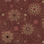 Ubrousky Daisy Gold & Red Stars and Twirls on Claret, 33 x 33 cm, 3vr., 20 ks