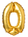 Balónek fóliový číslo č. 0, 40 cm