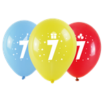 Balónky s potiskem čísla - 7 (3 ks)