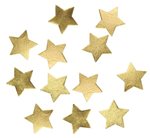 Hvězdičky dřevěné 3,5 cm, 12 ks, zlaté