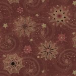 Ubrousky Daisy Gold & Red Stars and Twirls on Claret, 33 x 33 cm, 3vr., 20 ks