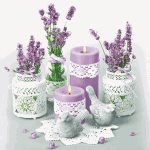 Ubrousky Maki Lace Flower Pots with Lavender, 33 x 33 cm, 3vr., 20ks