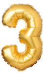 Balónek fóliový číslo č. 3, 40 cm