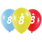 Balónky s potiskem čísla - 8 (3 ks)