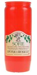 Svíčka olejová SOFIE 3 červená, 240g, v. 14cm
