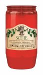 Svíčka olejová SOFIE 120g červená, v. 9,5cm, ~ 1,5-2 dny