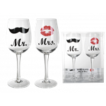 Sklenice na víno Mr. & Mrs 430ml, 2ks