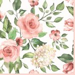 Ubrousky Maki Watercolour Roses with Hydrangea, 33 x 33 cm, 3vr., 20ks