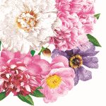 Ubrousky Maki Blooming Peonies, 33 x 33 cm