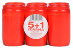 Svíčka olejová 5+1 ZDARMA, červená 6 x 100g