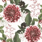 Ubrousky Maki Burgundy Dahlia Flowers, 33 x 33 cm, 3vr., 20ks