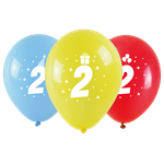 Balónky s potiskem čísla - 2 (3 ks)