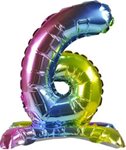 Balón foliový číslo stojací č. 6 54x38cm