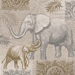 Ubrousky Maki Indian Style Elephants, 33 x 33 cm, 3vr., 20ks