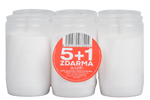 Svíčka olejová 5+1 ZDARMA, bílá 6 x 100g
