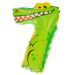 Balón foliový číslo zvířátko č. 7 45x36cm