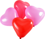 Balónky mini srdce 16cm, 8cm